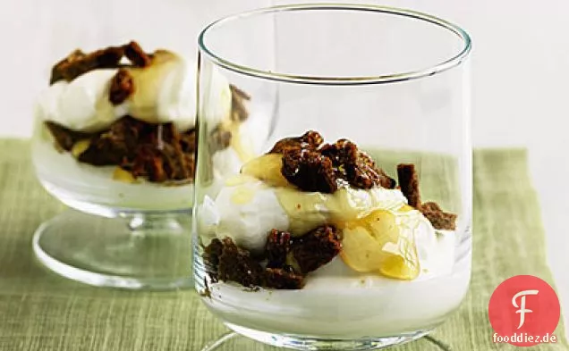 Joghurtparfait mit zerbröckeltem Ingwer und Honig