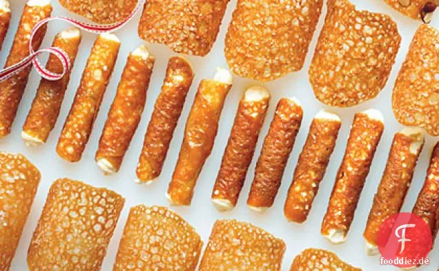 Orangencreme-gefüllte Honigspitzenchips