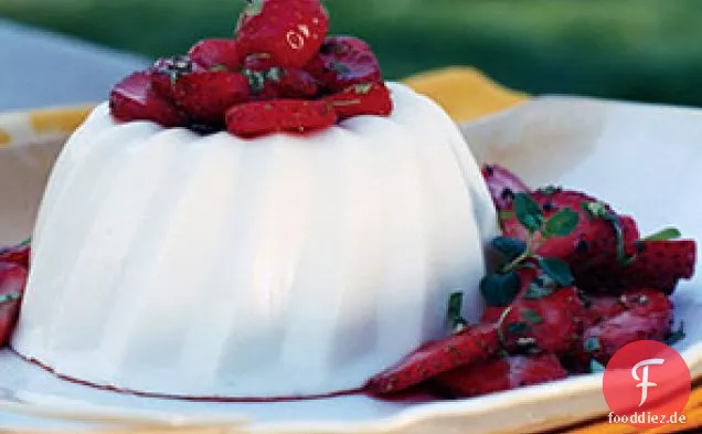 Ziegenkäse und Honig Blancmange