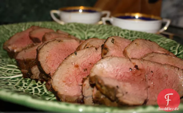 Mit Honig und Kräutern mariniertes Lendensteak