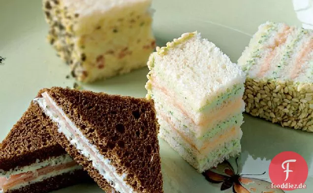 Türkei und Earl Grey Honig Butter Tee Sandwiches