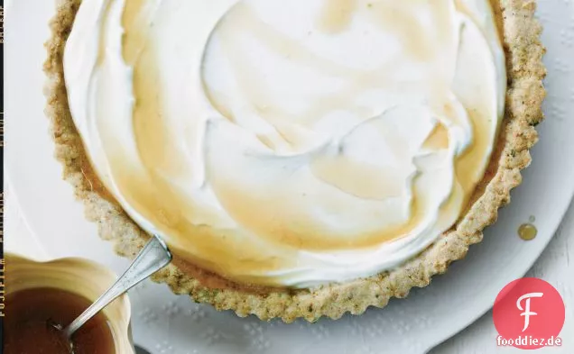Honig-Ziegenkäse-Torte mit Pistazienkruste