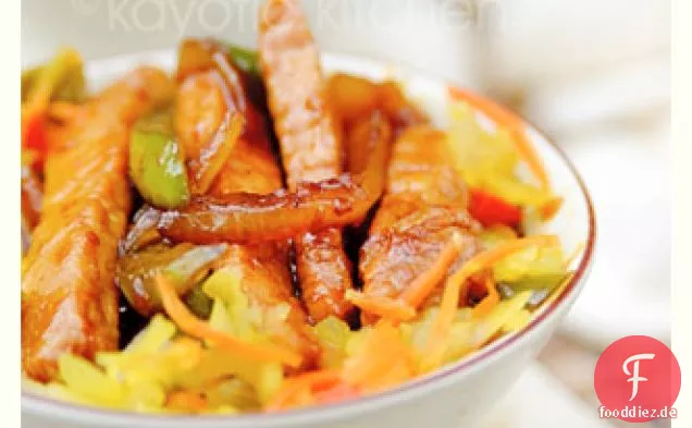 Schweinefleisch in süßer Sojasauce