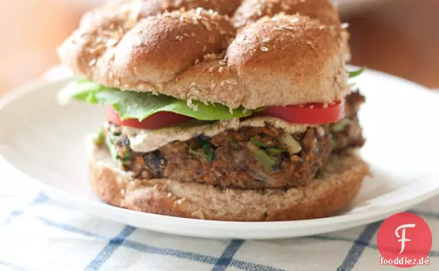 Schwarze Bohnen Edamame Burger