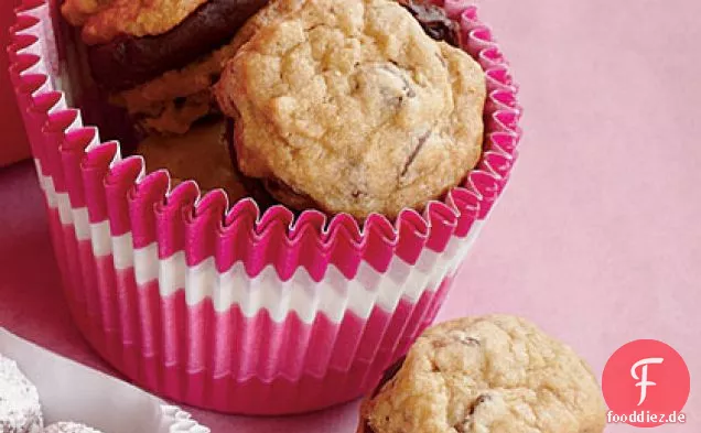 Doppelte Schokoladenkekse mit Bourbon-Ganache