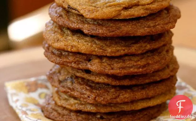 Zähe Melasse Schokolade Chip Cookies