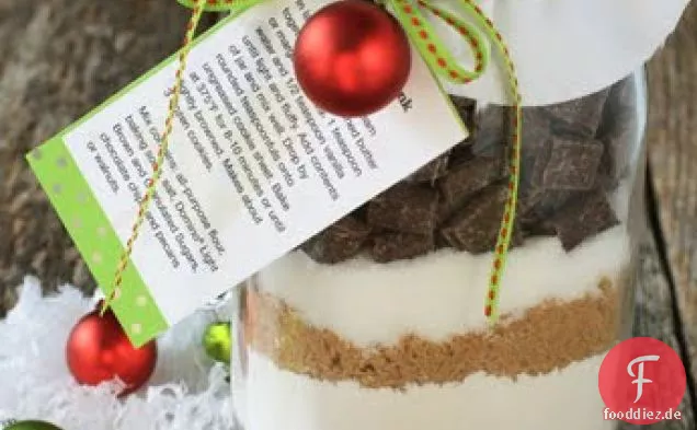 Chocolate Chunk Cookie Mix in einem Glas