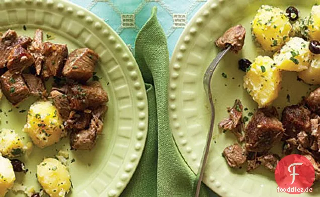 Marinierter Schweinebraten mit Korianderkartoffeln