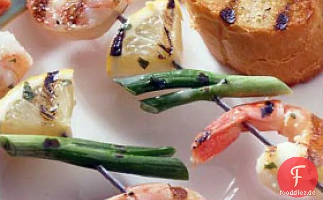 Koriander-Knoblauch-Garnelen Kabobs