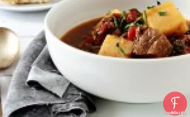 Gebratener Poblano-Rindereintopf