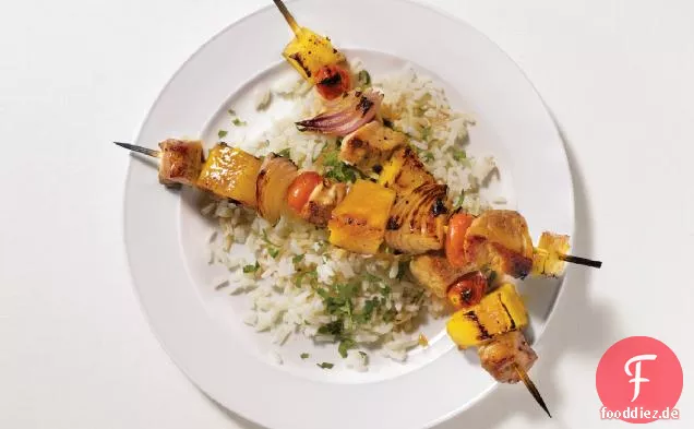 Schweinefleisch Und Ananas-Spieße Rezept
