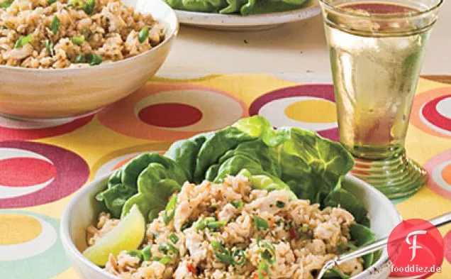 Sesam-Koriander-Hähnchen-Reis-Salat