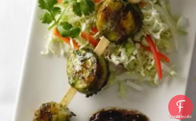 Gegrillte Jakobsmuscheln mit Koriander & Schwarzer Bohnensauce