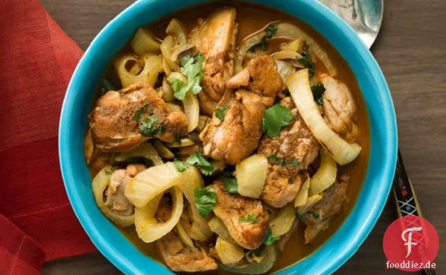 Huhn Tajine mit Fenchel und Oliven