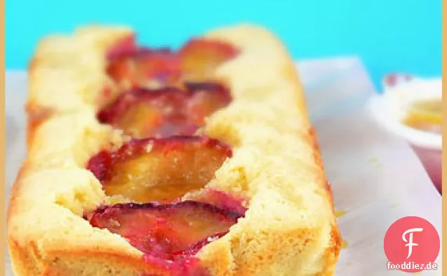 Pflaumenkuchen und Orangensauce