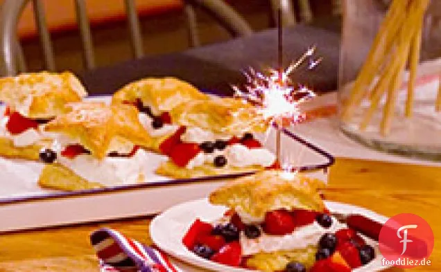 Sternförmige Shortcakes