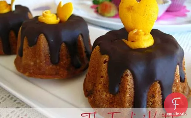 Orange Mini Kuchen Mit Schokolade Ganache