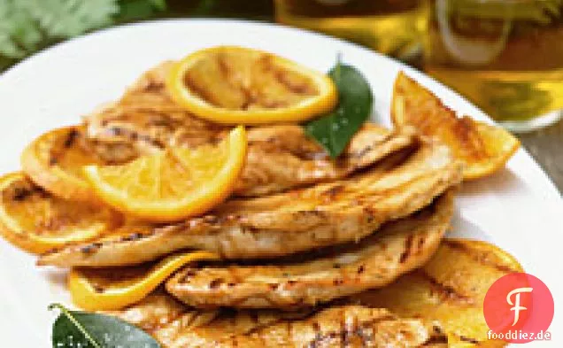 Sauer-orange gegrilltes Hähnchen Paillards