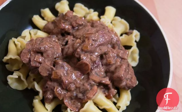 Rindfleisch Stroganoff Mit Reis