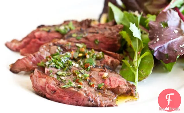 Rocksteak mit Chimichurri Sauce Rezept