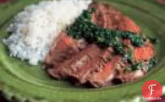 Gegrilltes Flankensteak mit Chimichurri