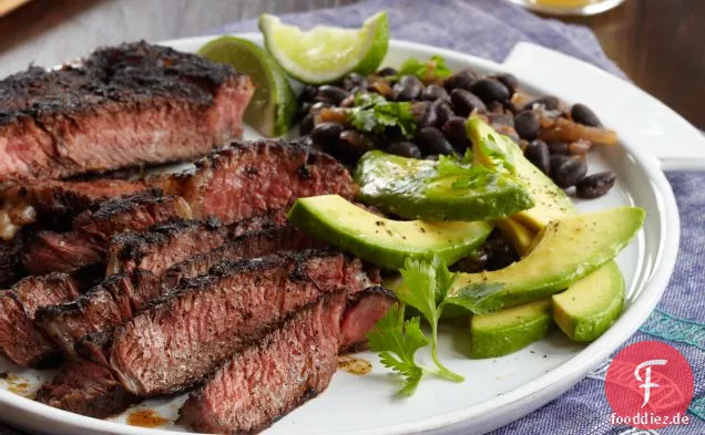 Carne Asada mit Schwarzen Bohnen