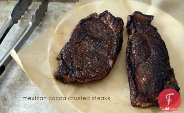 Mexikanische Kakao verkrustete Steaks