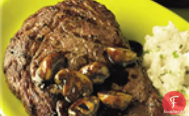 Ribeye Steaks mit Balsamico-Pilzsauce