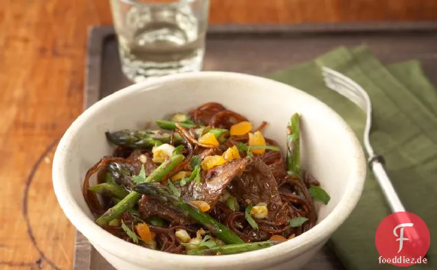 Mandarine Rindfleisch mit Glasnudeln Rezept