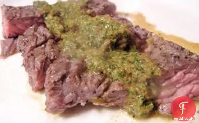 Abendessen heute Abend: Rocksteak mit Chimichurri-Sauce