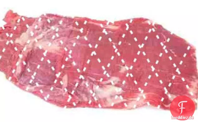 Süßes und herzhaftes Flankensteak