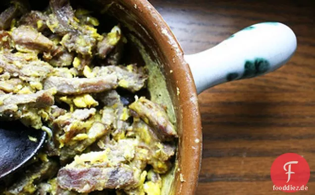 Frikassee gekochtes Rindfleisch