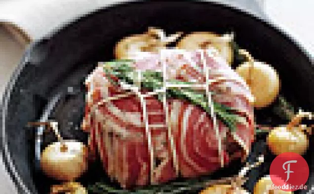 Pancetta-eingewickelter Schweinebraten