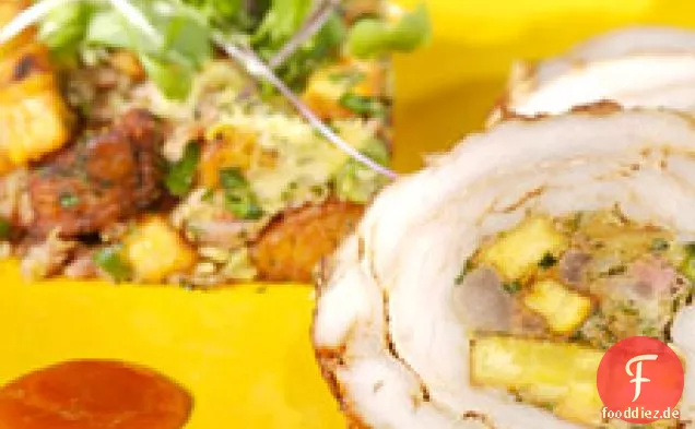 Wegerich-gefüllte Schweinelende