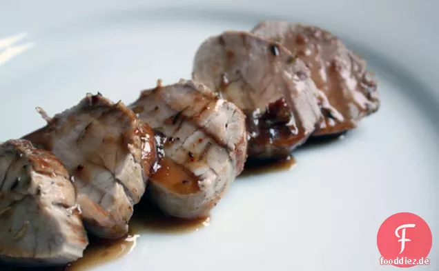 Schweinefilet mit Apfelessig-Glasur