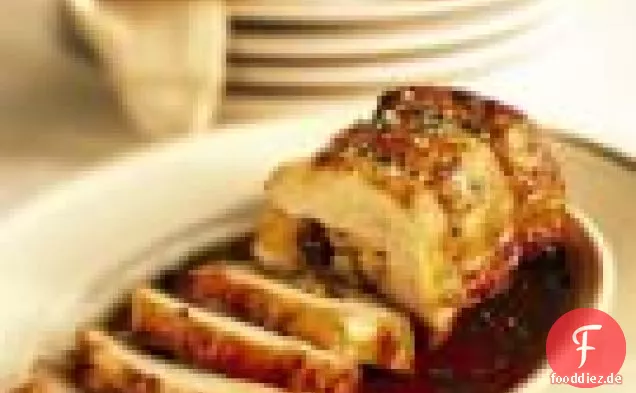 Apfel-gefüllte Schweinelende mit Apfelesoße