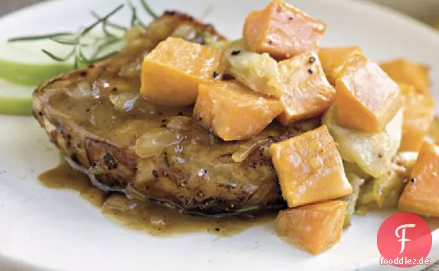 Herzhafte Kräuter Schweinekoteletts