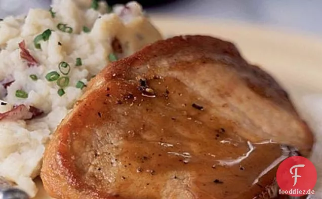 Honig und Gewürz-glasierte Schweinekoteletts