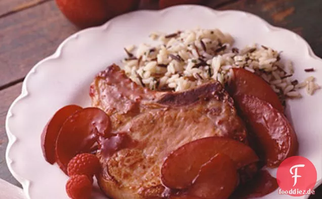 Himbeer-Pflaume Schweinekoteletts