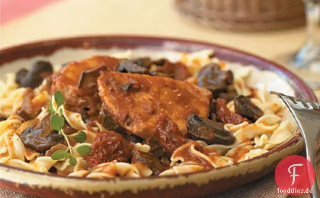 Schweinebraten mit Drei-Pilz-Ragout
