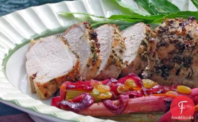 Kraut verkrustete Schweinelende