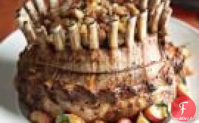 Crown Braten von Schweinefleisch mit Apfel, Cranberry und Pecan Füllung