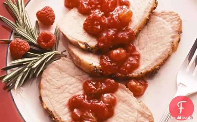 Schweinebraten mit Rhabarberchutney