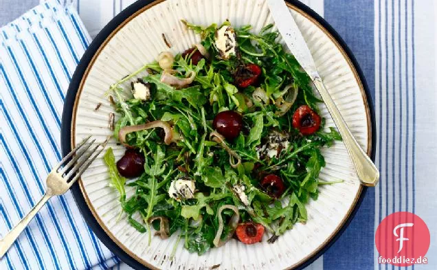 Kirsche, Rucola + Wildreis Salat