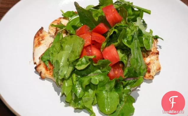 Gegrilltes Hähnchen Paillard mit Rucola und Zitronenvinaigrette