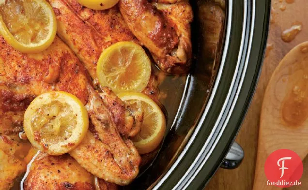 Langsam gekochtes gegrilltes Huhn