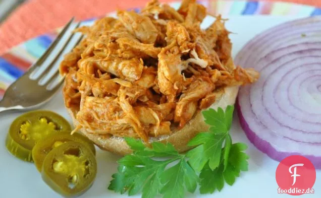 Holly Clegg ' s Open Face Pulled Chicken Sandwiches