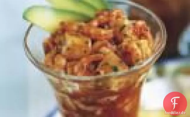 Meeresfrüchte-Cocktail In Pikanter Roter Sauce (ceviche Rojo De Camaron Y