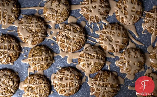 Iced Haferflocken Cookies