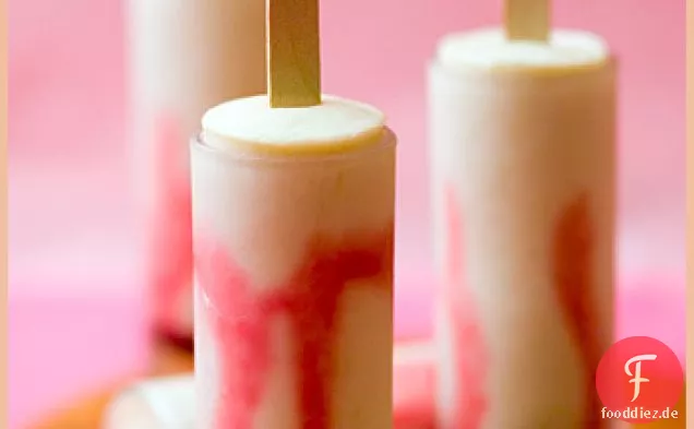 Rhabarber, Himbeer Joghurt Eis-Pops